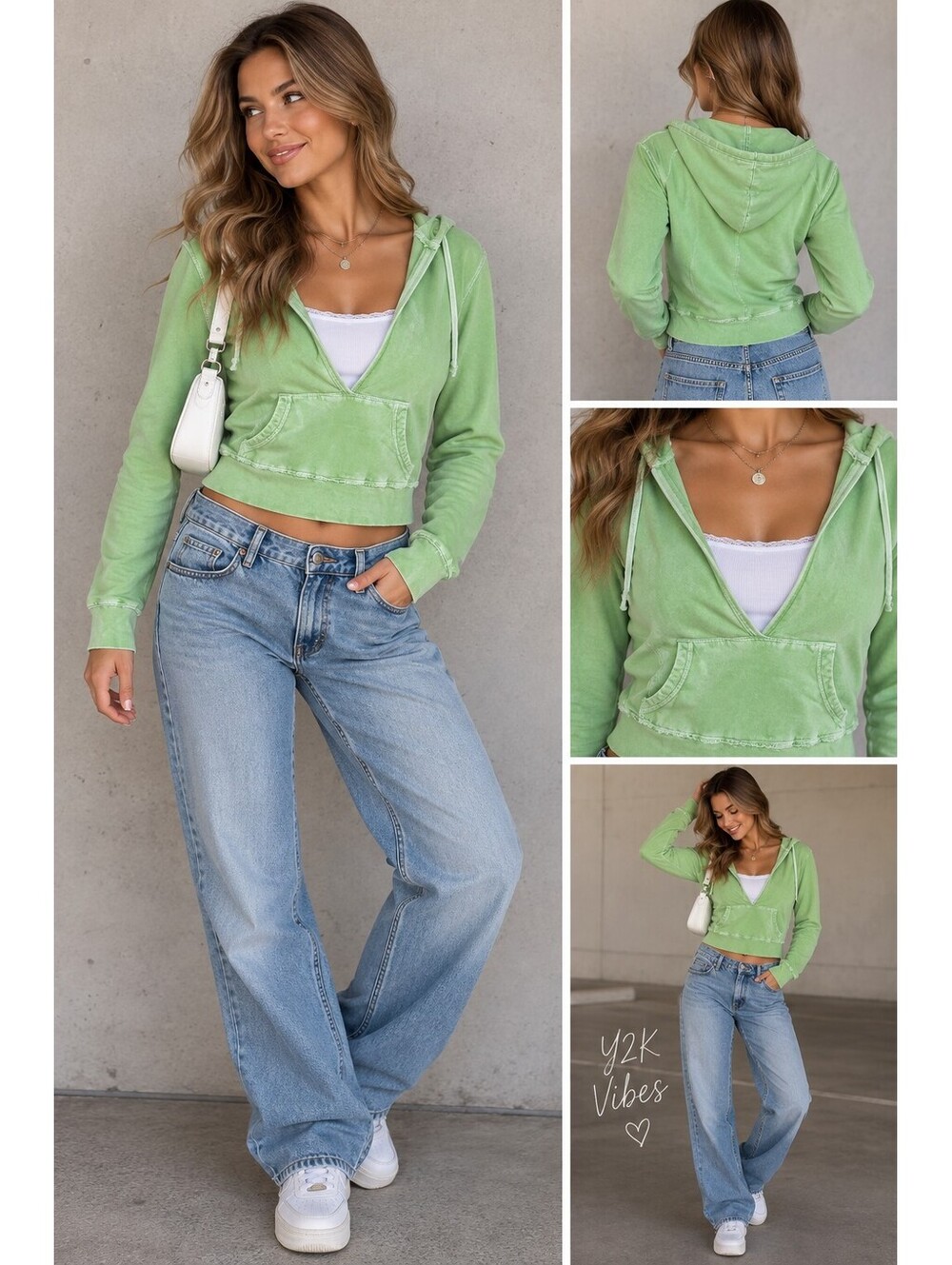 Old Navy Green Active Medium Hoodie Sweatshirt